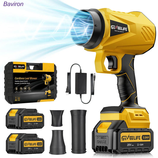 200W Cordless Turbo Jet Blower – 1200G Power, Dual Batteries